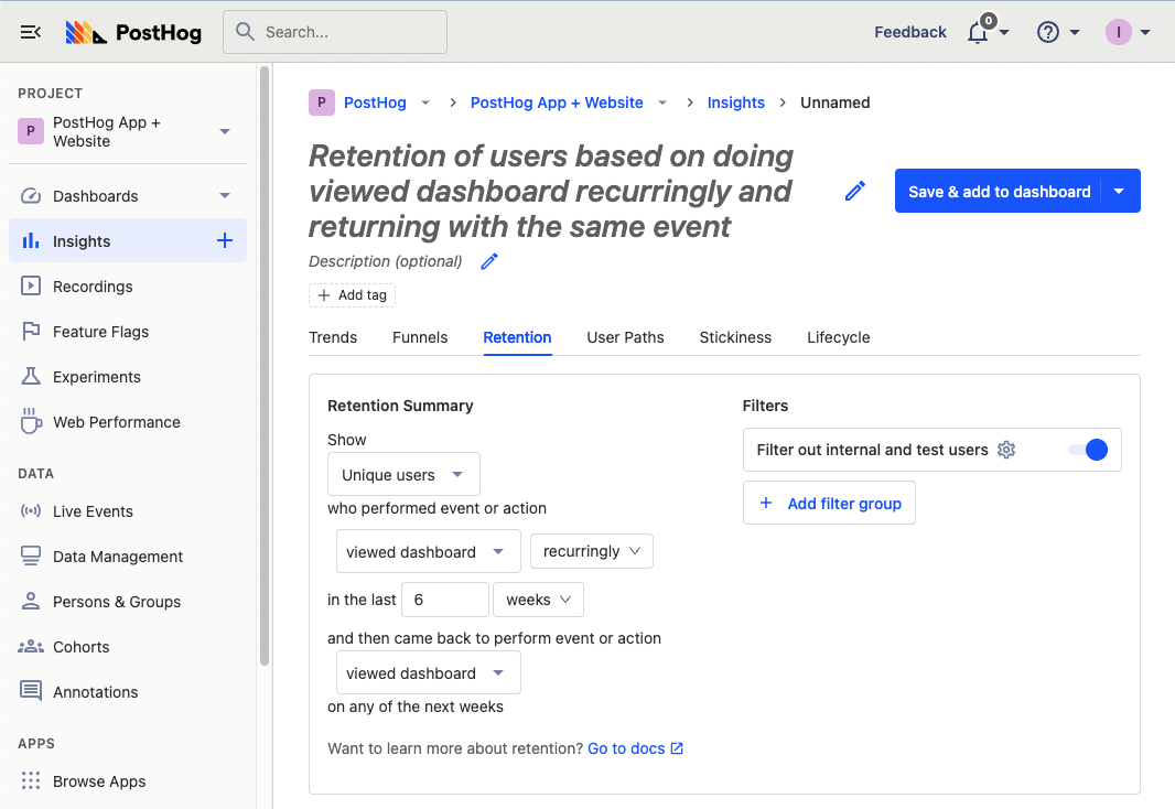 Retention chart